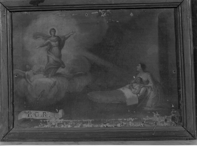 miracolo della Madonna (dipinto, opera isolata) - ambito ligure (sec. XIX)