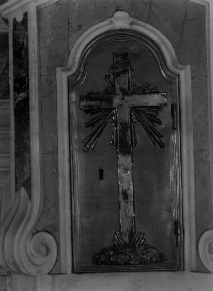 croce raggiata (sportello di tabernacolo, elemento d'insieme) - PRODUZIONE LIGURE (seconda metà sec. XVIII)