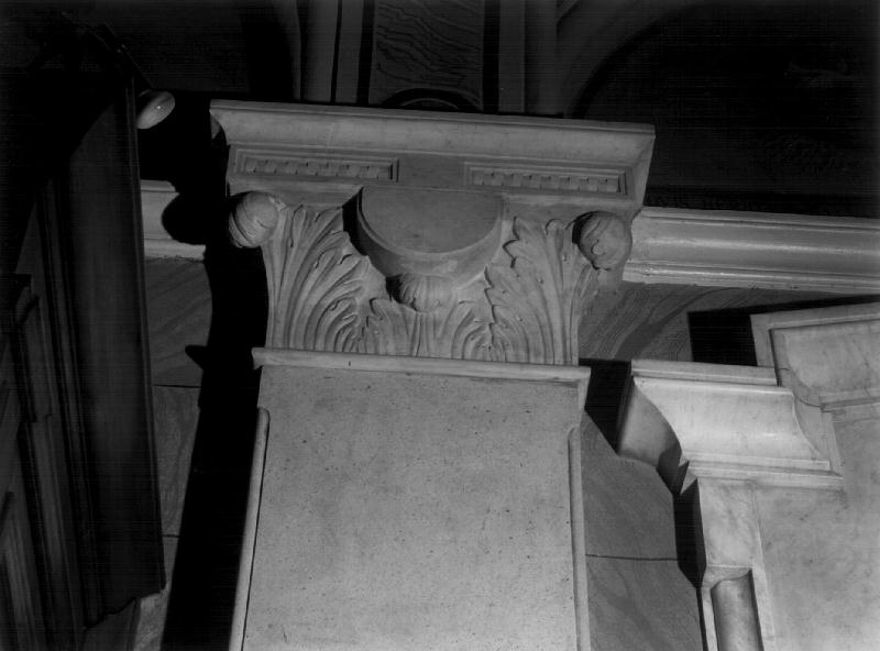 motivi decorativi vegetali (capitello, coppia) - bottega ligure (prima metà sec. XX)