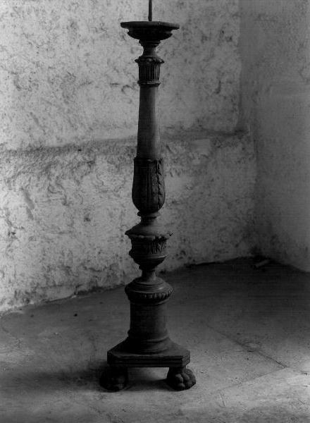 candeliere, serie - bottega ligure (seconda metà sec. XIX)