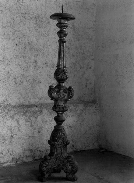 candeliere, serie - bottega ligure (seconda metà sec. XIX)