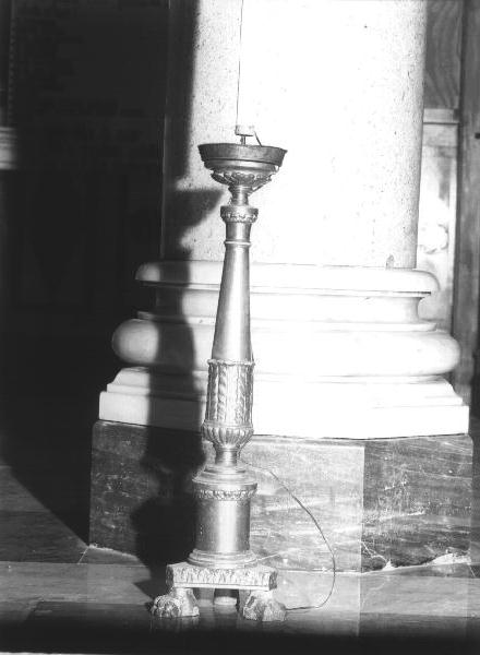 candeliere, serie - bottega ligure (seconda metà sec. XIX)