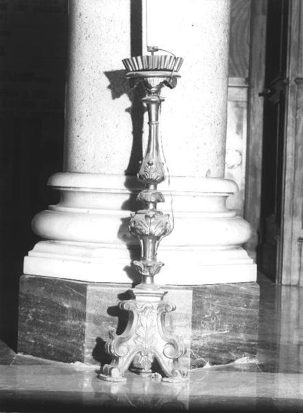 candeliere, coppia - bottega ligure (seconda metà sec. XIX)