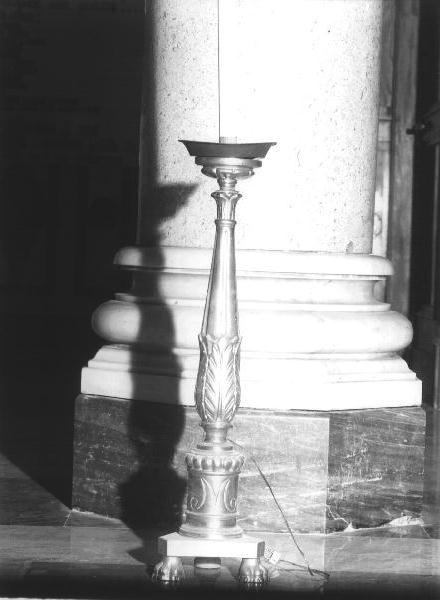 candeliere, serie - bottega ligure (seconda metà sec. XIX)