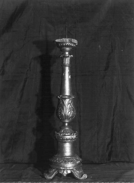 candeliere d'altare, serie - bottega ligure (sec. XIX)