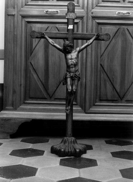 CRISTO CROCIFISSO (crocifisso, opera isolata) - bottega ligure (secc. XIX/ XX)