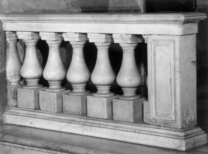 balaustrata, elemento d'insieme - bottega ligure (primo quarto sec. XVII)