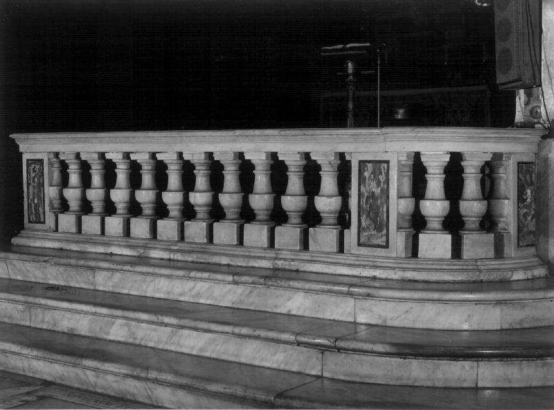 balaustrata, elemento d'insieme - bottega ligure (prima metà sec. XVII)