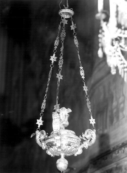 lampada pensile, coppia - bottega ligure (secc. XIX/ XX)