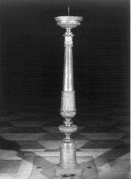 candeliere d'altare, serie - bottega ligure (seconda metà sec. XIX)