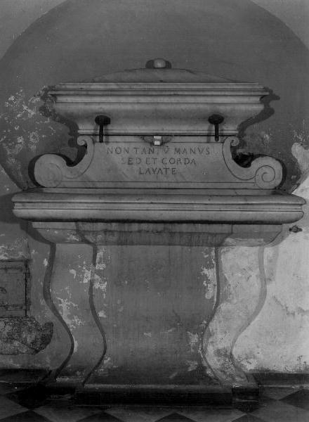 lavabo da sacrestia, opera isolata - bottega ligure (secc. XVII/ XVIII)