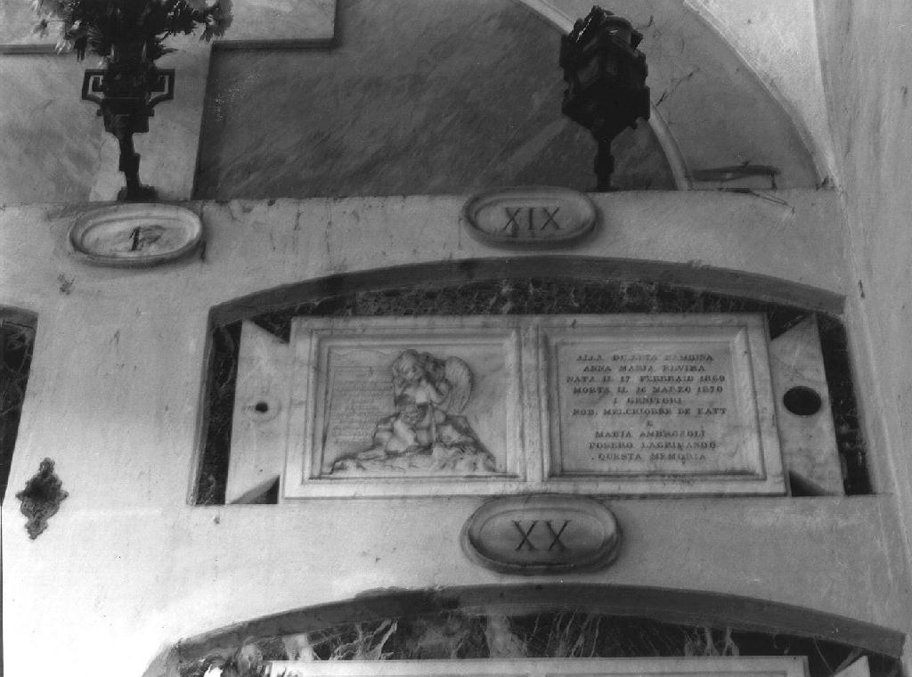 ANGIOLETTO (monumento funebre, opera isolata) - PRODUZIONE GENOVESE (sec. XIX)