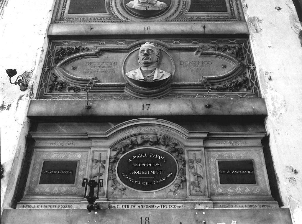 busto ritratto d'uomo (monumento funebre, opera isolata) - PRODUZIONE LIGURE (fine sec. XIX)