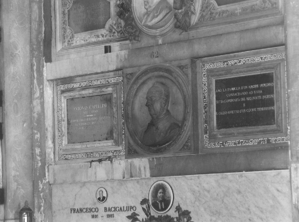 busto ritratto d'uomo (monumento funebre, opera isolata) di Beltrami Luigi (fine sec. XIX)