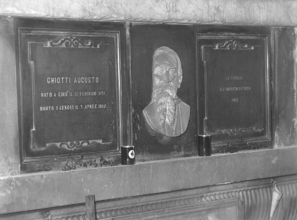 busto ritratto d'uomo (monumento funebre, opera isolata) di Saccomanno Santo (ultimo quarto sec. XIX)