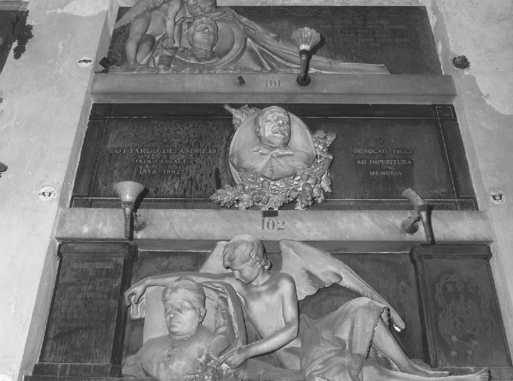 busto ritratto d'uomo (monumento funebre, opera isolata) di Toso Onorato (fine sec. XIX)