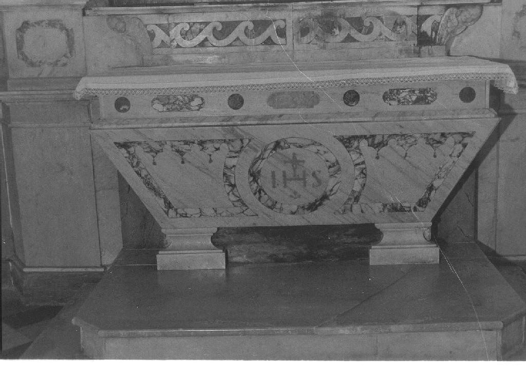 altare, elemento d'insieme - bottega italiana (seconda metà sec. XIX)