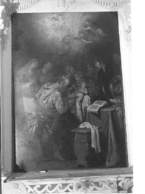 LA CIRCONCISIONE, circoncisione di Gesù Bambino (dipinto, elemento d'insieme) di De Ferrari Giovanni Andrea (secondo quarto sec. XVII)