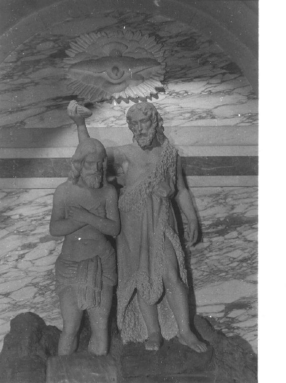 BATTESIMO DI CRISTO (gruppo scultoreo, opera isolata) - bottega italiana (metà sec. XX)