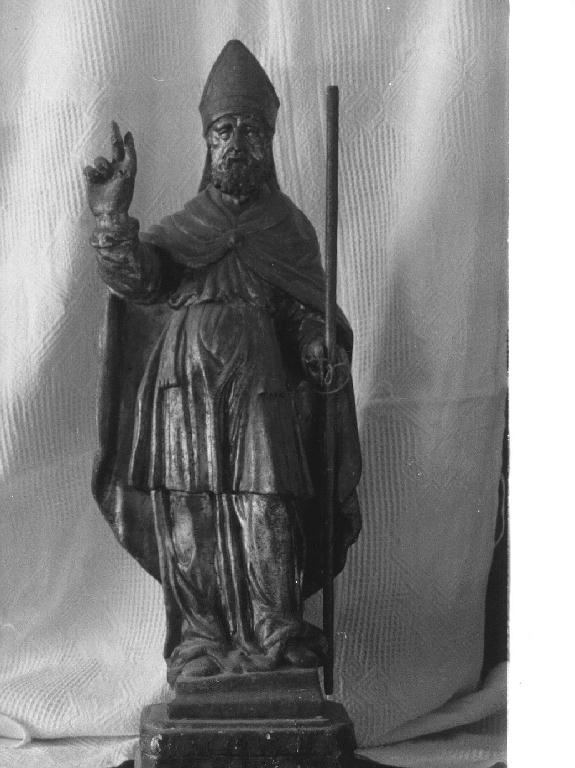 SANTO VESCOVO (statua, opera isolata) - bottega italiana (seconda metà sec. XVII)