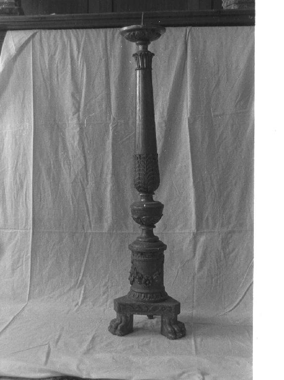 candeliere d'altare, serie - bottega italiana (primo quarto sec. XIX)