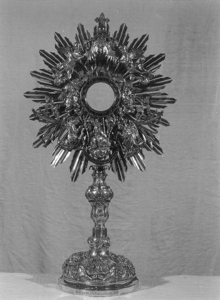 ostensorio - a raggiera, elemento d'insieme - bottega ligure (sec. XX)