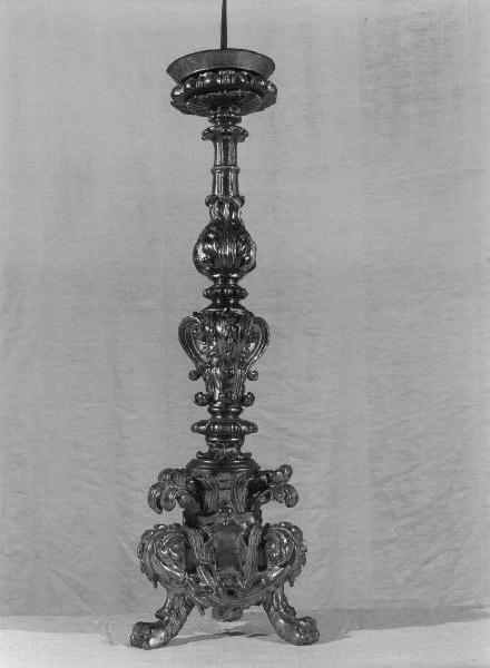 motivi decorativi vegetali (candeliere d'altare, serie) - bottega ligure (seconda metà sec. XIX)