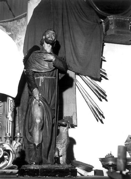 San Rocco (statua, opera isolata) - PRODUZIONE LIGURE (primo quarto sec. XX)