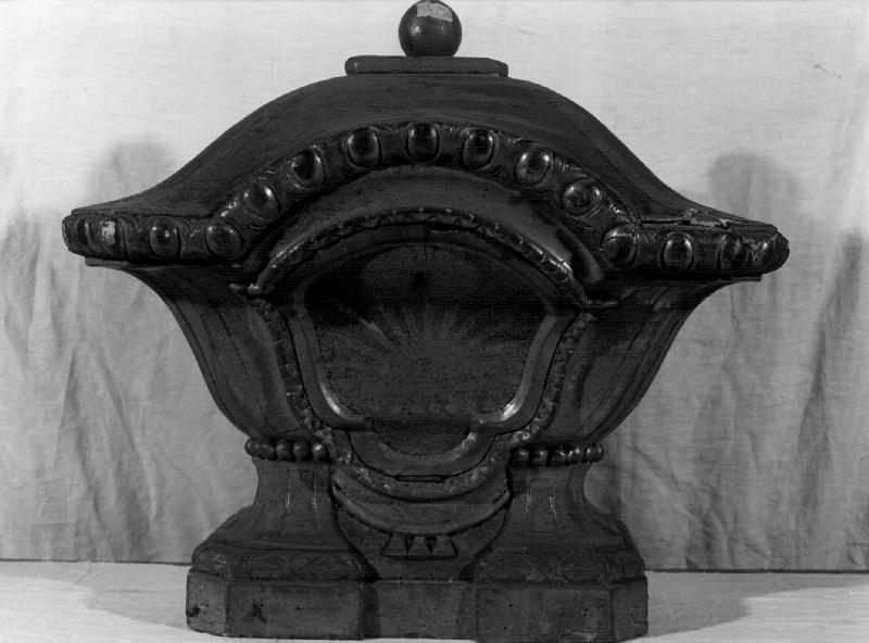 tronetto per esposizione eucaristica, opera isolata - bottega ligure (seconda metà sec. XIX)