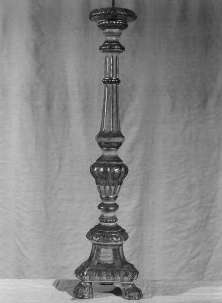 candeliere d'altare, coppia - bottega ligure (prima metà sec. XIX)