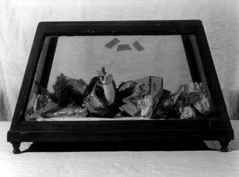 teca, elemento d'insieme - PRODUZIONE LIGURE (prima metà sec. XX)