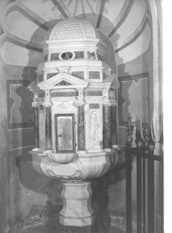 fonte battesimale, opera isolata - bottega ligure (fine sec. XIX)