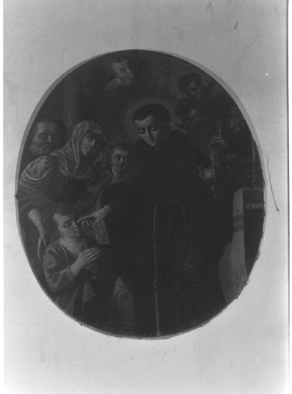 Sant'Antonio Abate ridona la vista ad un cieco (dipinto, opera isolata) - ambito ligure (fine sec. XIX)