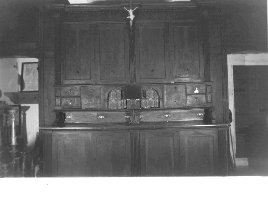 armadio da sacrestia, opera isolata - bottega ligure (fine sec. XIX)