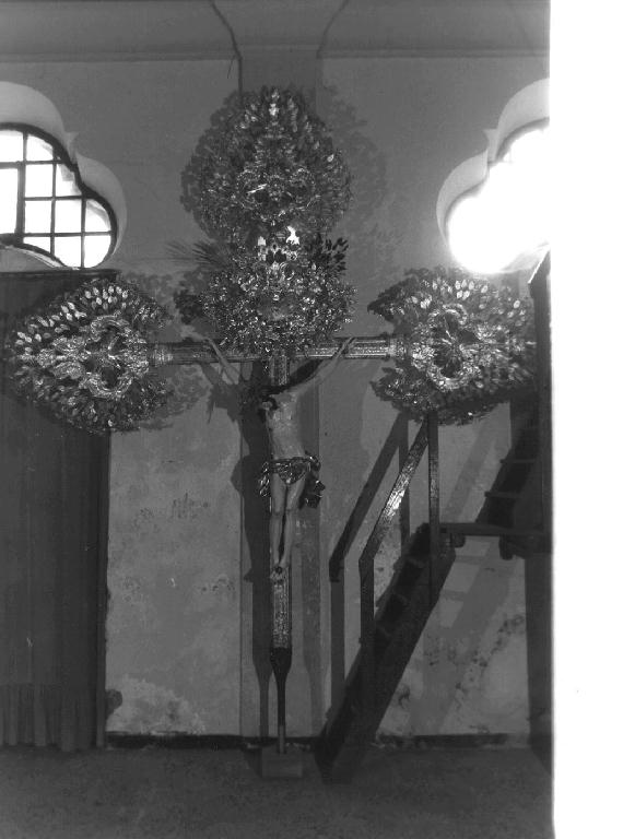 CRISTO CROCIFISSO (croce processionale, opera isolata) - PRODUZIONE LIGURE (metà sec. XIX)