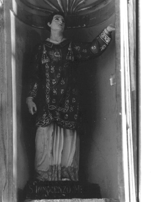 San Innocenzo martire (statua, elemento d'insieme) - bottega ligure (fine/inizio secc. XIX/ XX)