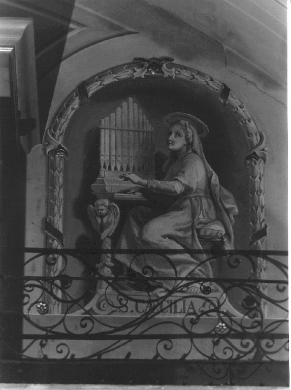 David/ Santa Cecilia (dipinto, opera isolata) di Morgari Luigi (secondo quarto sec. XX)