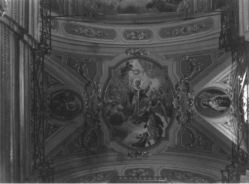 gloria di San Martino/ Santo Stefano/ Santa Teresa di Lisieux (dipinto, opera isolata) - ambito italiano (secondo quarto sec. XX)