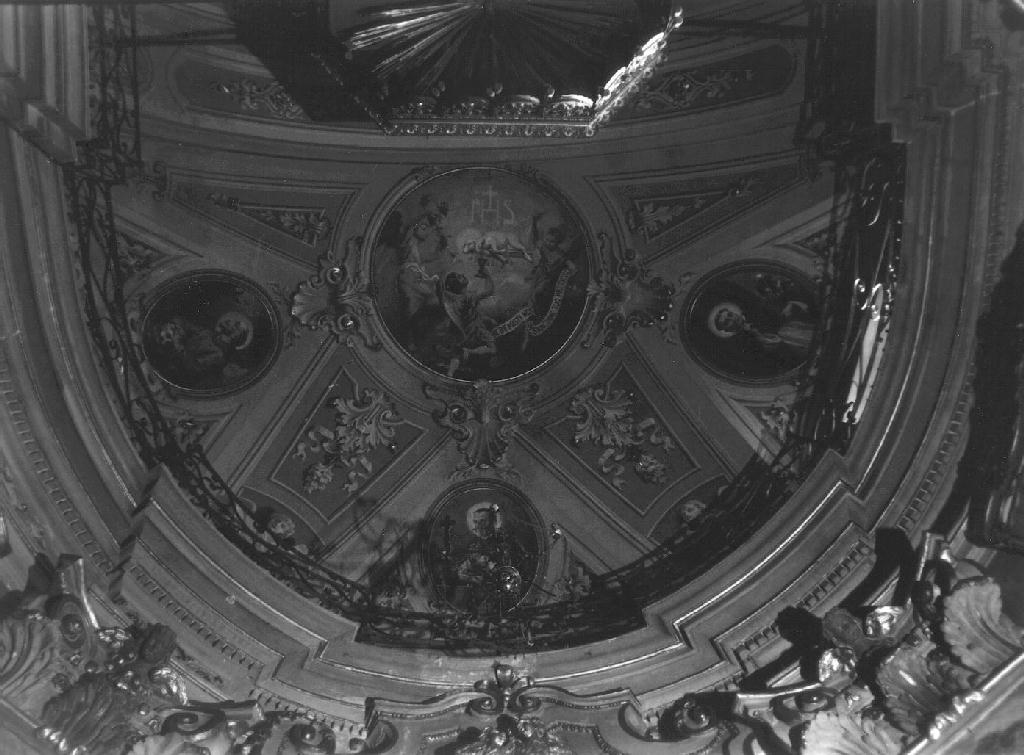 San Francesco d'Assisi/ beato Gianelli/ San Domenico/ calice eucaristico (dipinto, opera isolata) - ambito italiano (secondo quarto sec. XX)