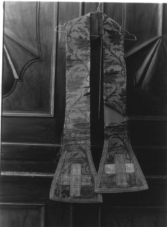 stola, opera isolata - manifattura italiana (fine/inizio secc. XVIII/ XIX)