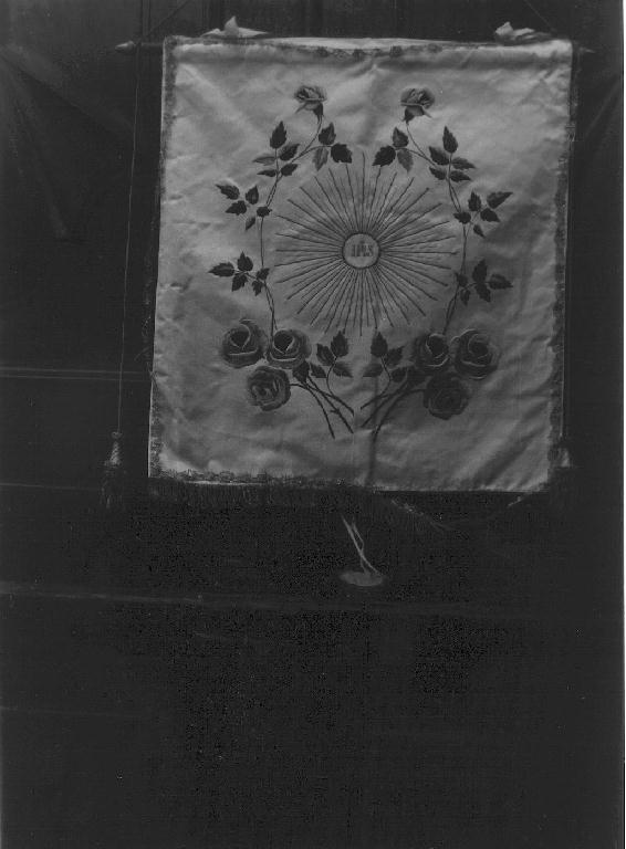 stendardo processionale, opera isolata - manifattura ligure (inizio sec. XX)