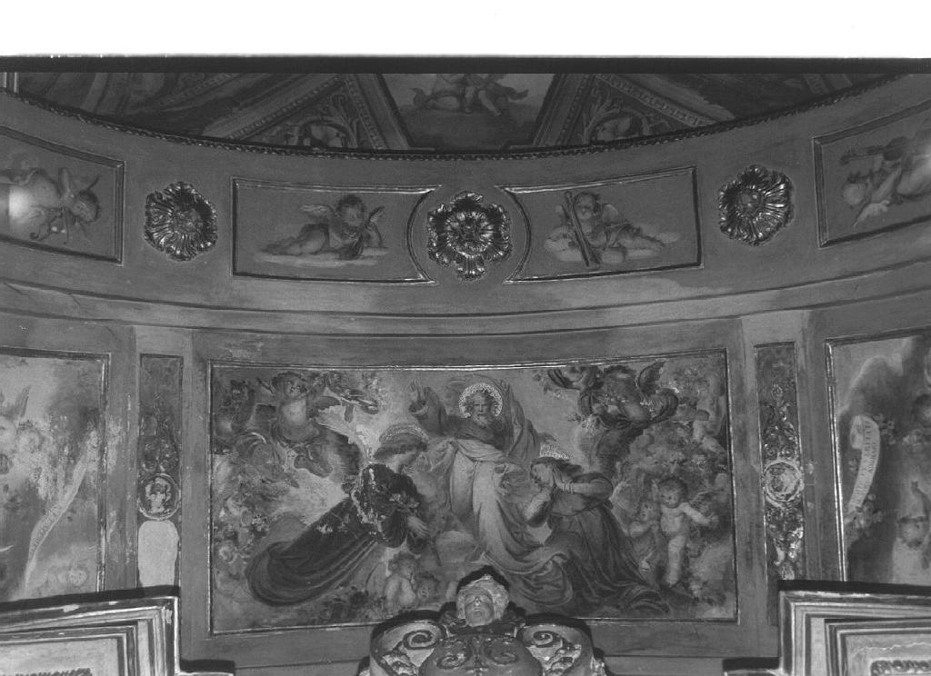 creazione degli angeli (dipinto, opera isolata) di Quinzio Giovanni (terzo quarto sec. XIX)
