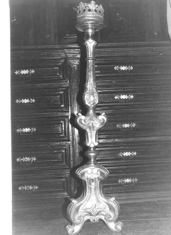 candeliere d'altare, serie - bottega ligure (sec. XIX)