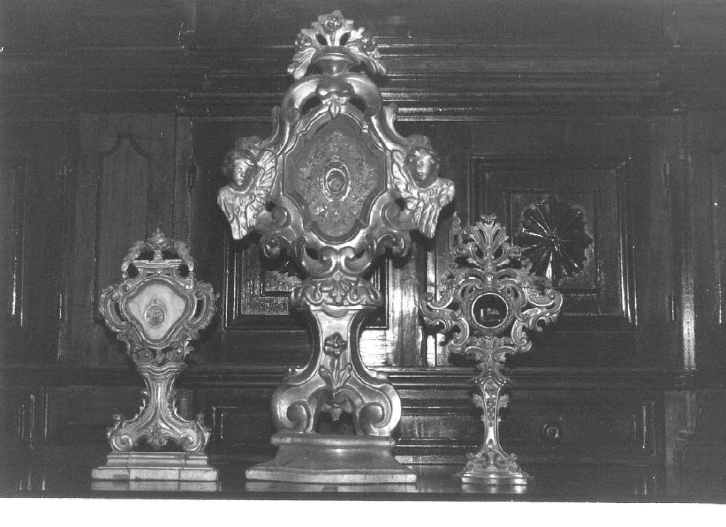 reliquiario - a ostensorio, serie - bottega ligure (sec. XIX)