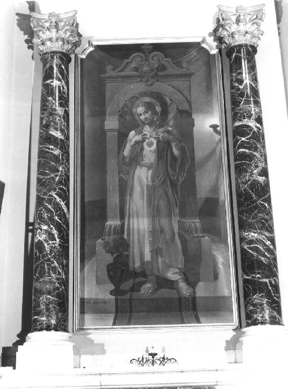 Sacro Cuore di Gesù (dipinto, opera isolata) di Bevilacqua Giovanni (sec. XX)