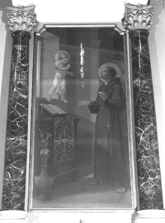 Sant'Antonio da Padova (dipinto, opera isolata) di Bevilacqua Giovanni (secondo quarto sec. XX)