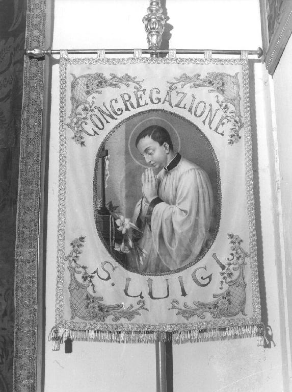 San Luigi Gonzaga (stendardo processionale, opera isolata) - ambito italiano (sec. XIX)