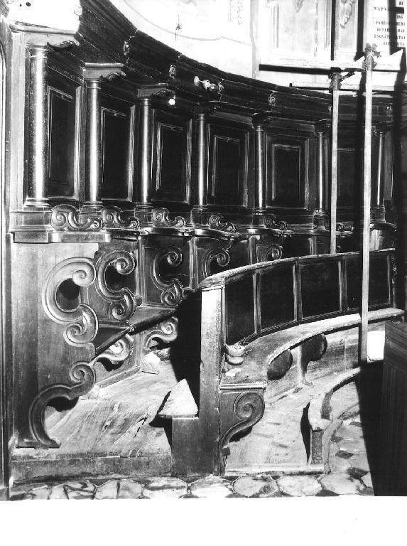 stalli del coro, opera isolata - bottega ligure (ultimo quarto sec. XVIII)