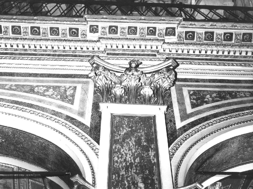 motivi decorativi vegetali e animali (semicolonna, coppia) - PRODUZIONE LIGURE (seconda metà sec. XVII)