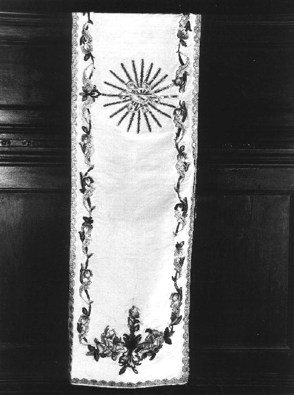 motivi decorativi floreali (velo omerale, opera isolata) - manifattura ligure (inizio sec. XIX)